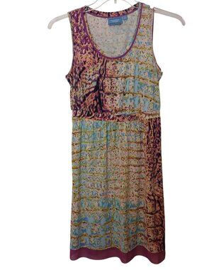 Simply Vera Vera Wang Dress Sz Small Sleeveless Multicolor Abstract Print #I-2